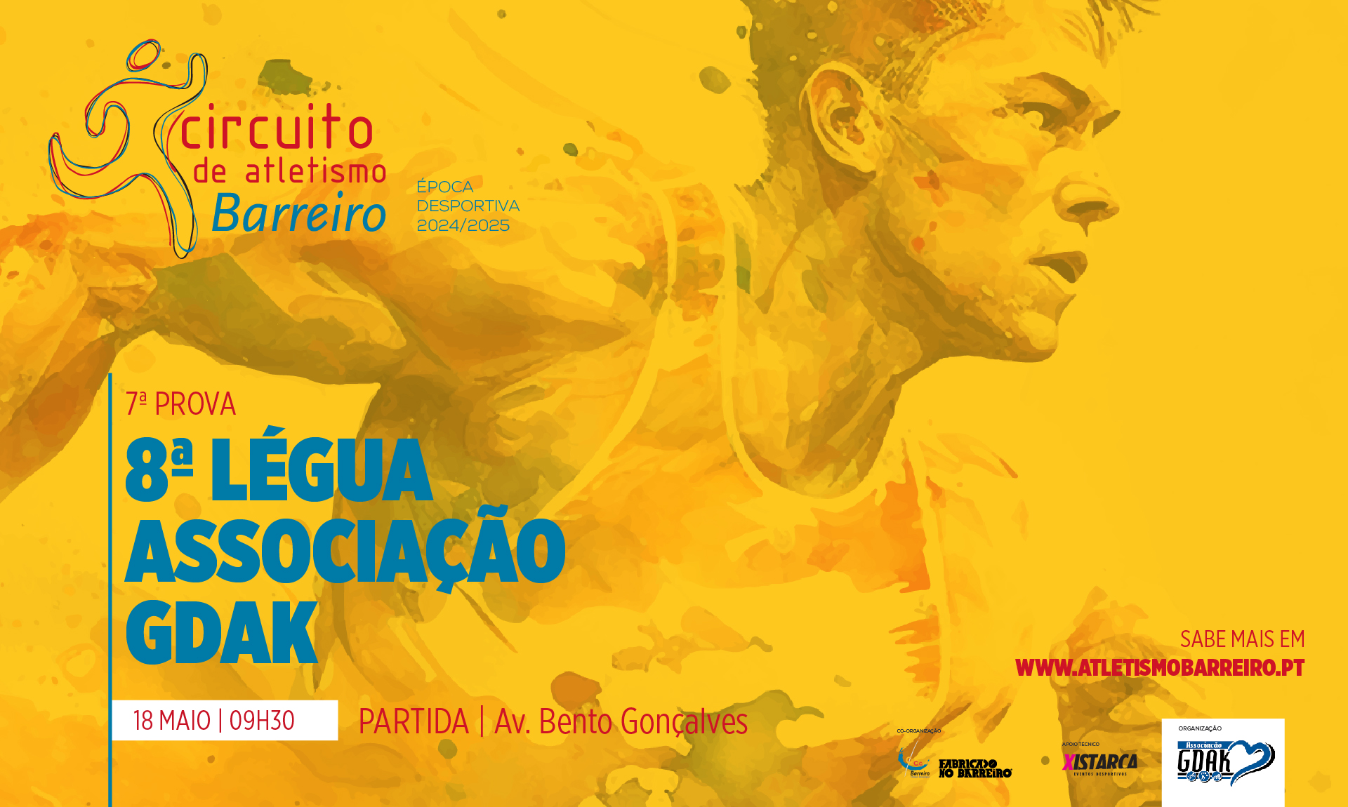 Cartaz da 8ª Légua AGDAK | Circuito de Atletismo do Barreiro