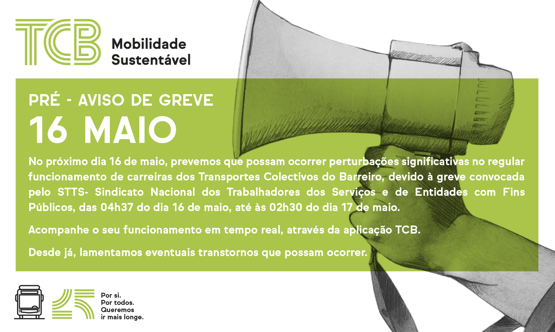 tcb pré-aviso de greve