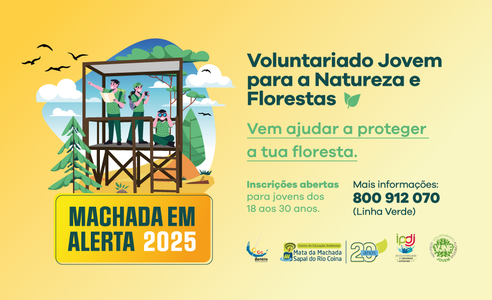 Cartaz do Projeto Machada em Alerta 2025 | julho a agosto | Inscrições abertas