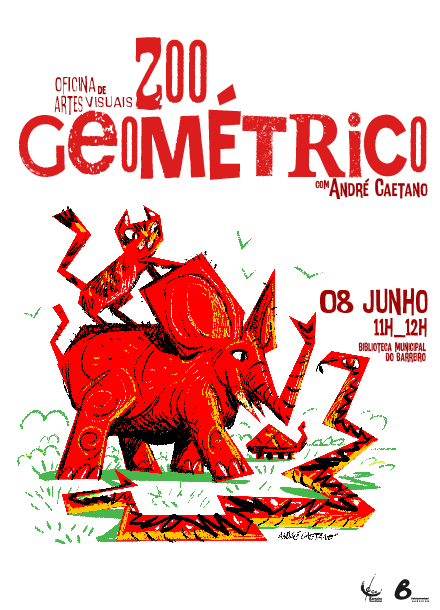 Cartaz da oficina de Artes - Zoo Geométrico
