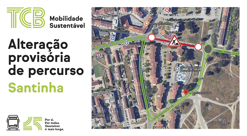 TCB alteração de percursos