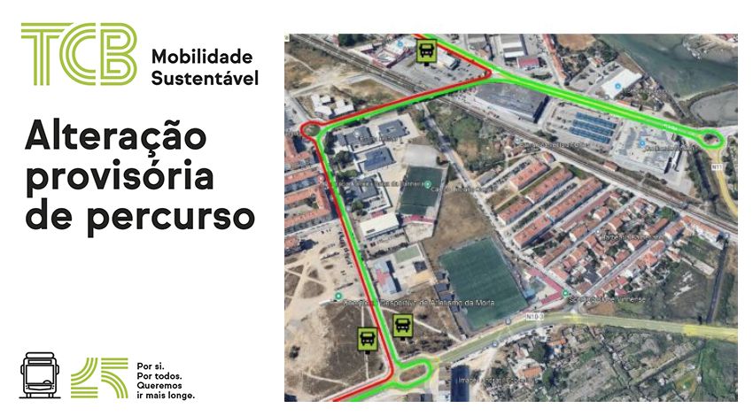 alteração de percurso alhos vedros