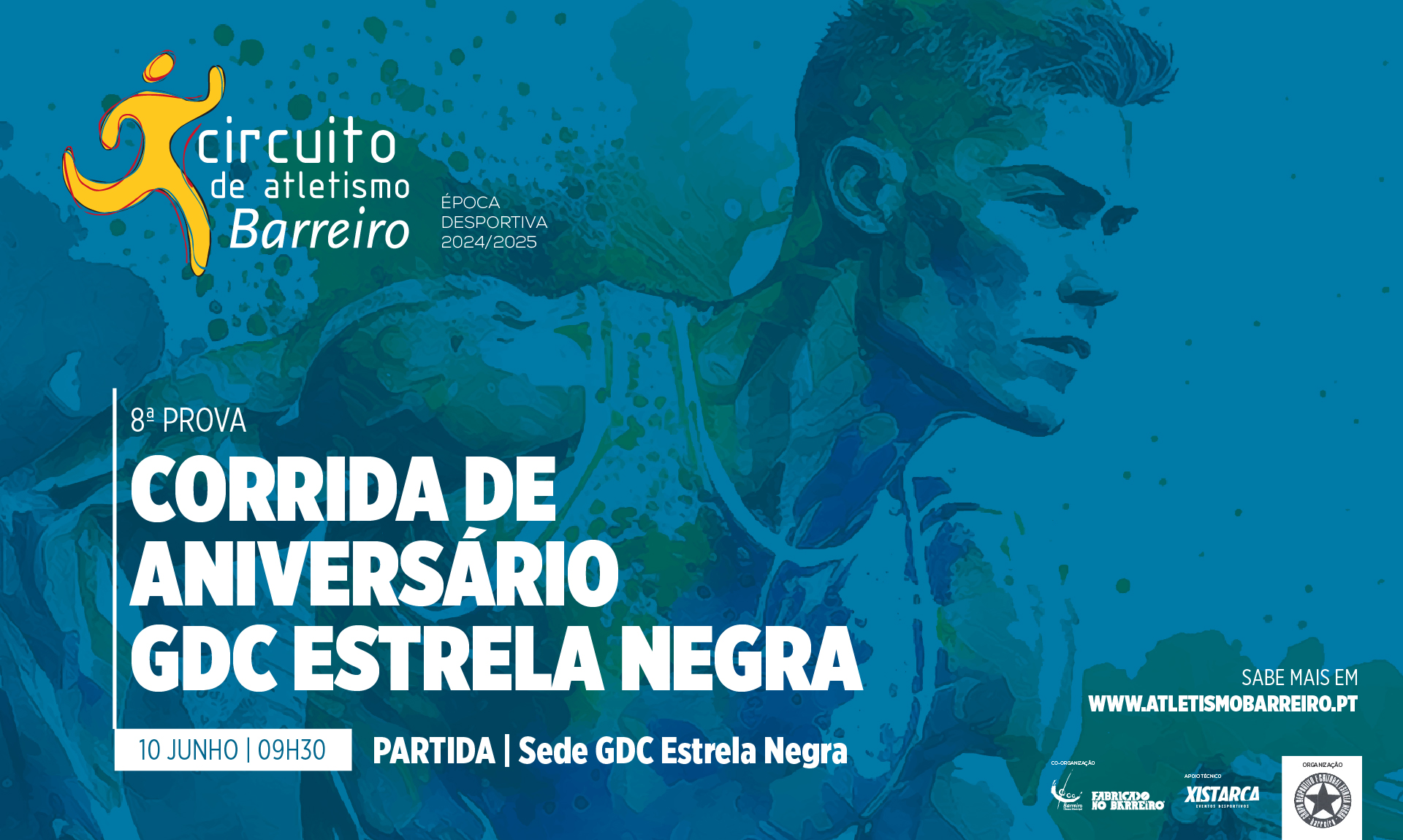 Cartaz da Corrida de Aniversário do GDC E. Negra | Circuito de Atletismo do Barreiro | 10 junho ...