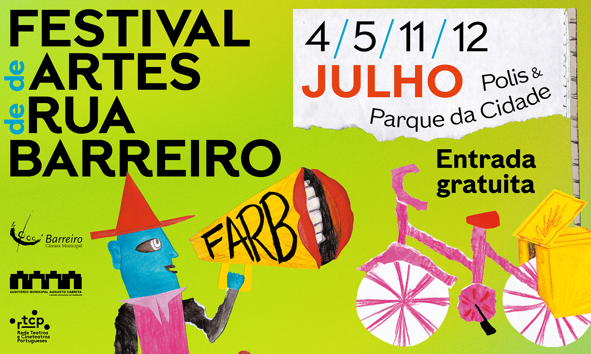 Festival de Artes de Rua do Barreiro nos dias 4, 5, 11 e 12 de julho de 2025