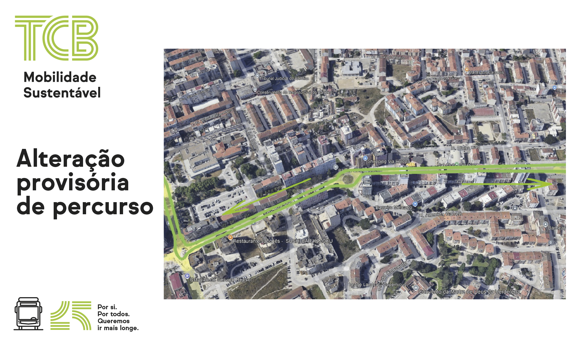 Imagem de TCB | Carreira 9 | Av. Movimento das Forças Armadas | Alteração Provisória de Percursos