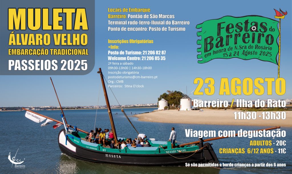 Muleta Álvaro Velho | Embarcação Tradicional | Viagem com degustação (pago)
