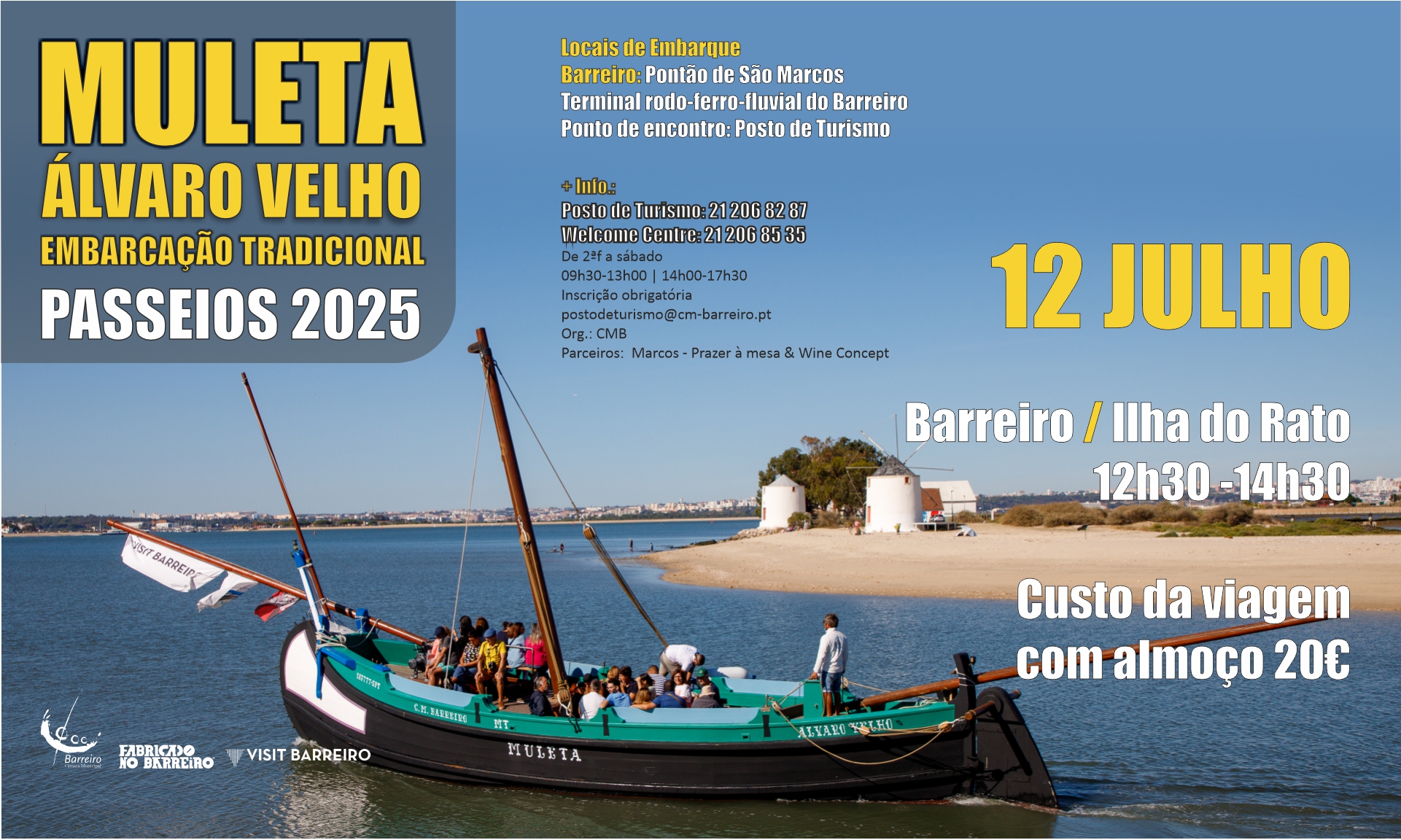 Passeios na Muleta, Barreiro/ilha do rato