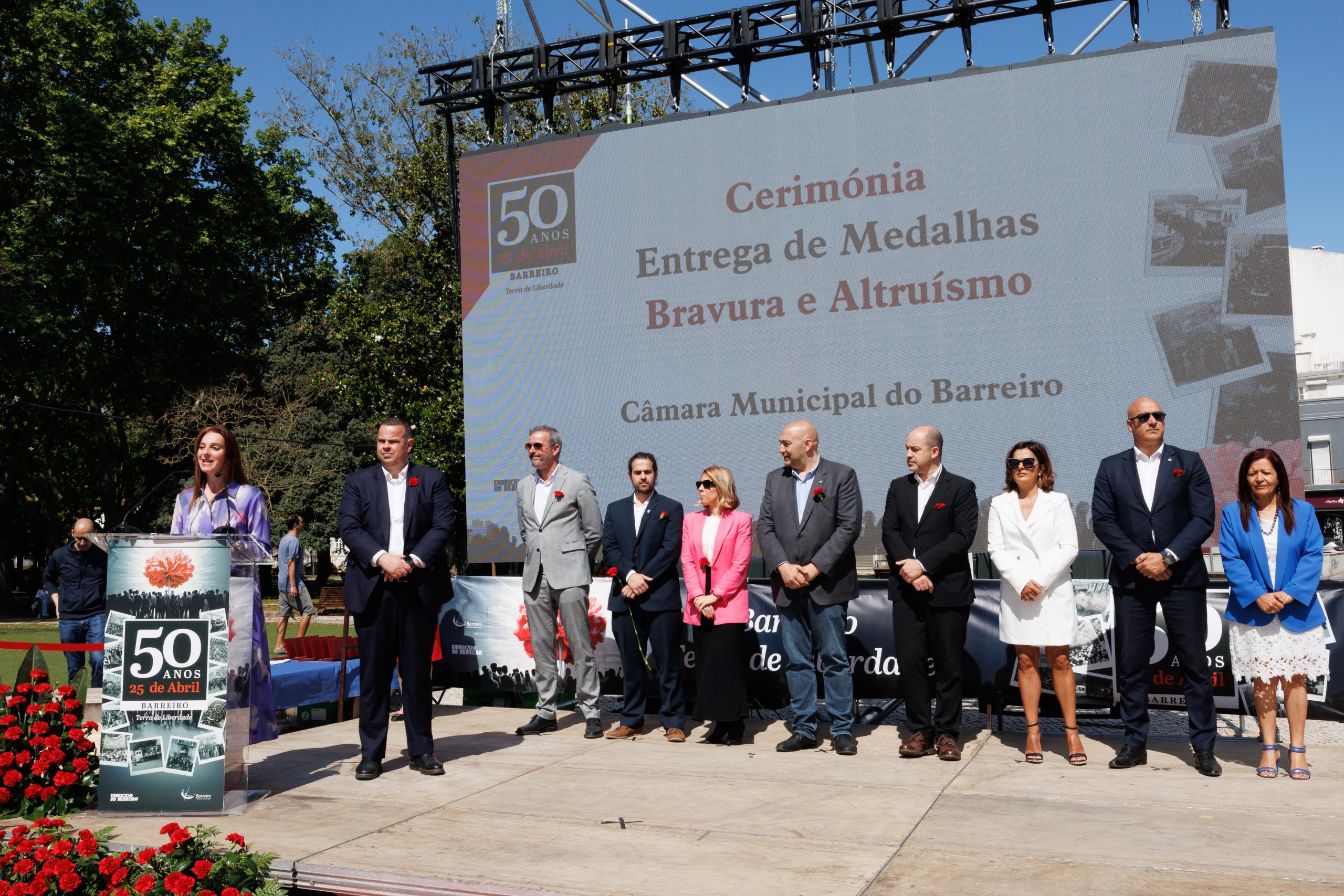 Fotografia da Cerimónia de atribuição de Medalhas de Bravura e Altruísmo 2024 (presos políticos)