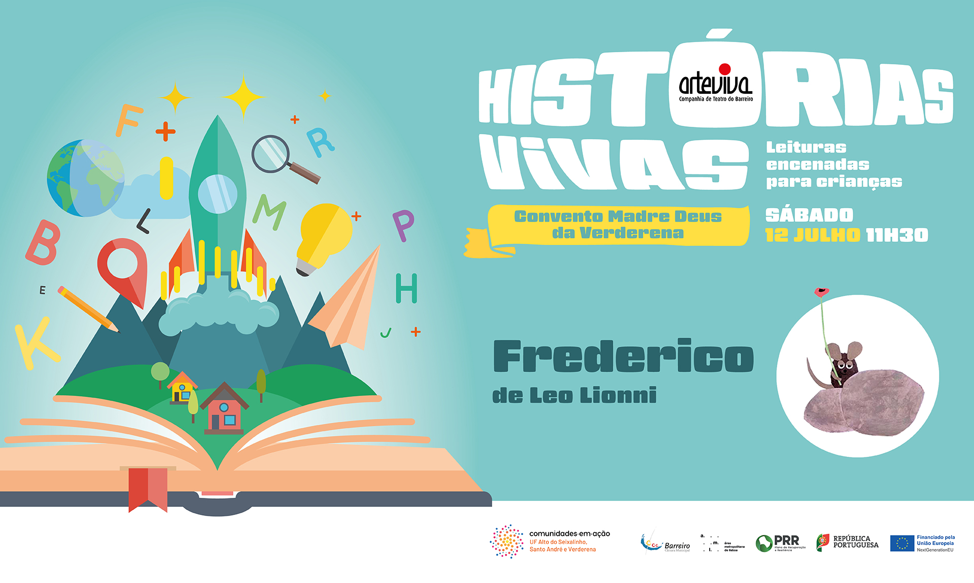 Imagem de Histórias Vivas | Frederico de Leo Lionni | 12 julho, Convento Mare de Deus da Verderena