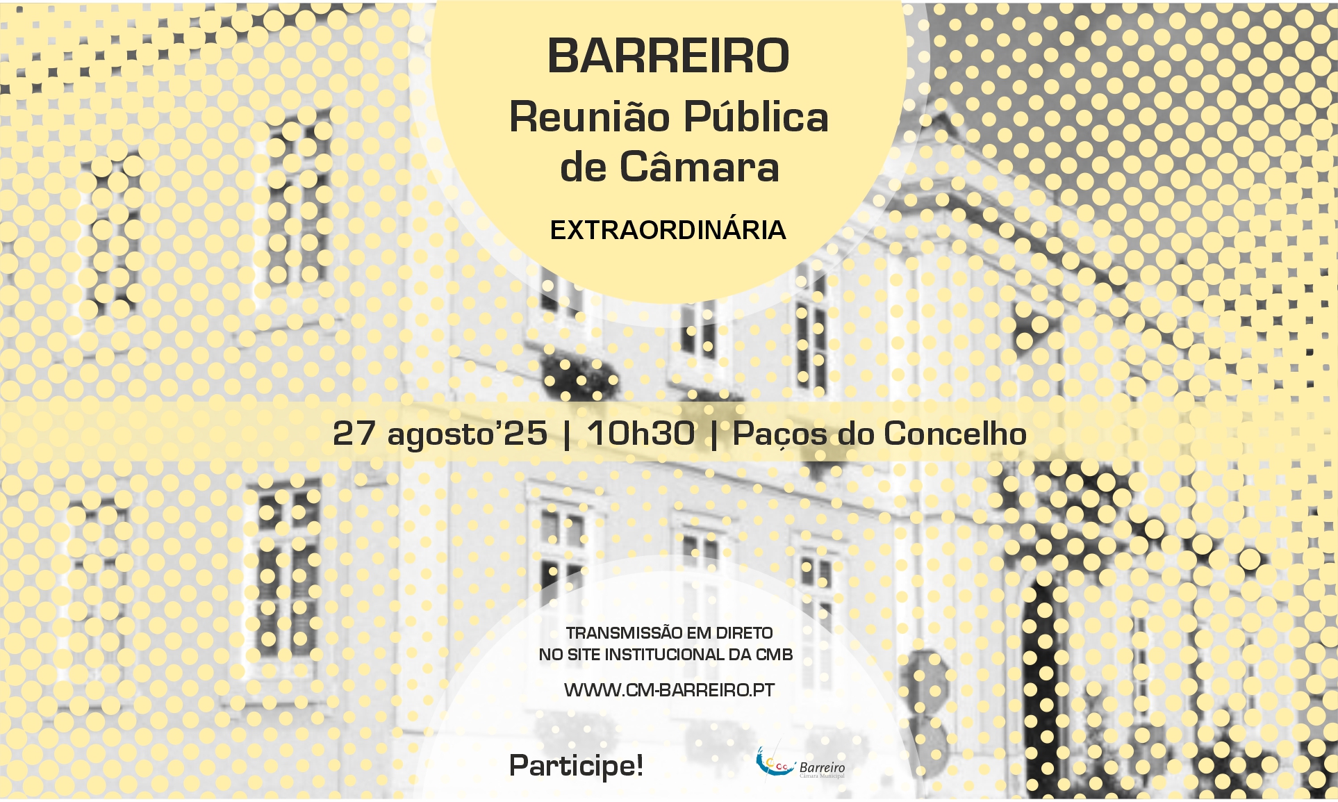 Imagem da Reunião de Câmara de 27/08/2025, às 10h30, nos Paços do Concelho