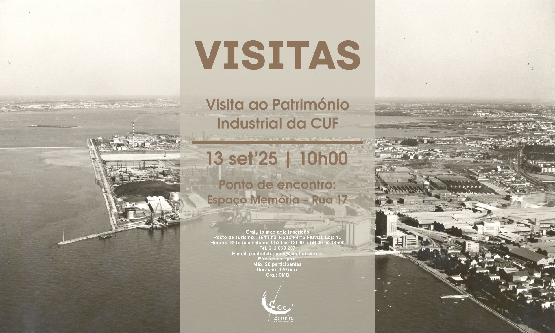 Imagem das visitas ao património industrial da CUF