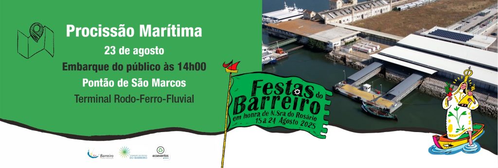 Pontões de embarque na procissão marítima