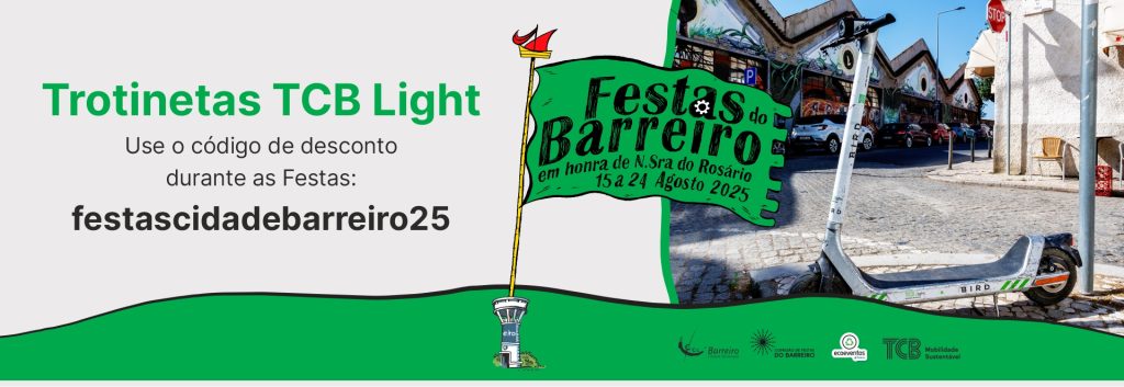 Desconto nas Trotinetas TCB Light nas Festas do Barreiro
