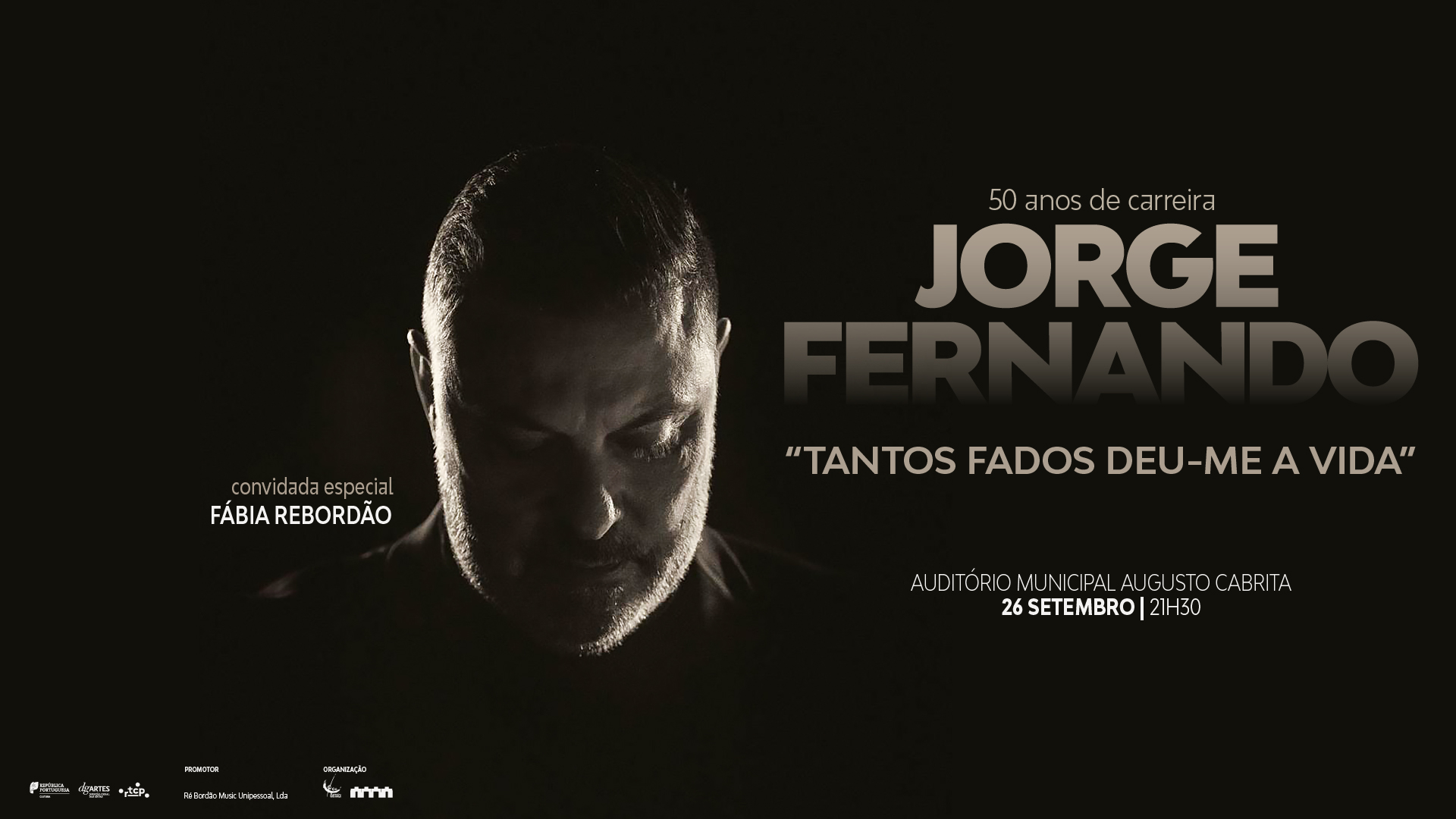 Imagem do Concerto de Jorge Fernando com Fábia Rebordão, 26 setembro, Auditório Augusto Cabrita