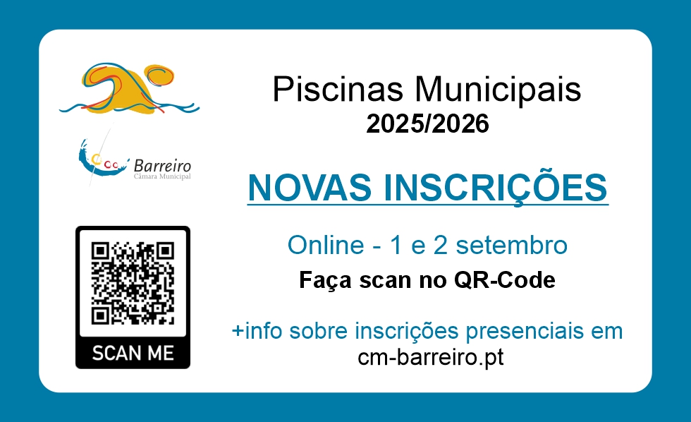 Piscinas municipais | Datas para NOVAS inscrições | Época 2025/2026