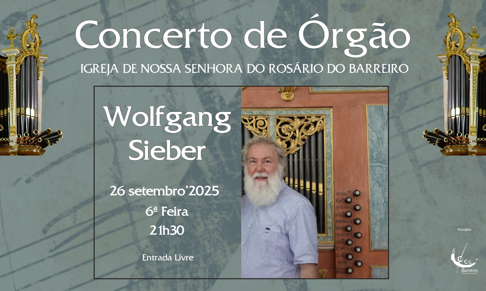Concerto de Órgão | Igreja de Nossa Senhora do Rosário | 26 setembro 2025 | 21h30