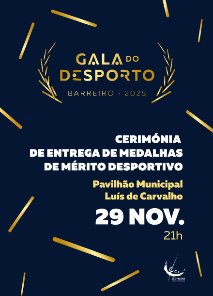 Imagem da Gala do Desporto 2025 | 29 novembro | 21h00 | Pavilhão Municipal Luís de Carvalho