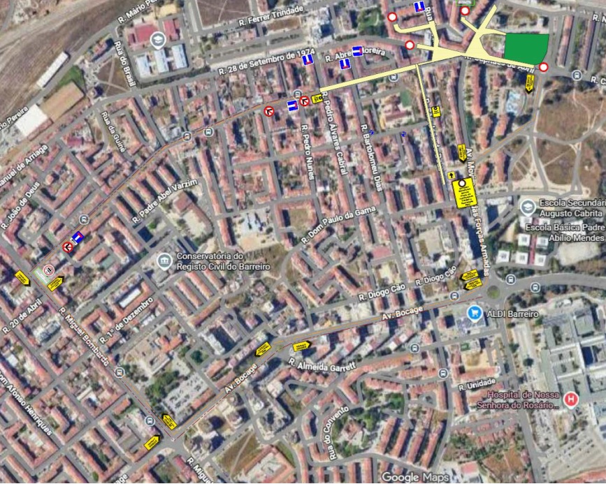 Trânsito cortado nas ruas Dr. Manuel Pacheco Nobre e São João de Deus