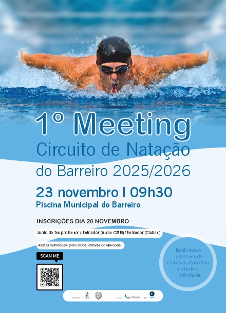 Circuito de Natação do Barreiro 2025/2026 | 1º Meeting | 23 novembro | Piscina Municipal do Barreiro
