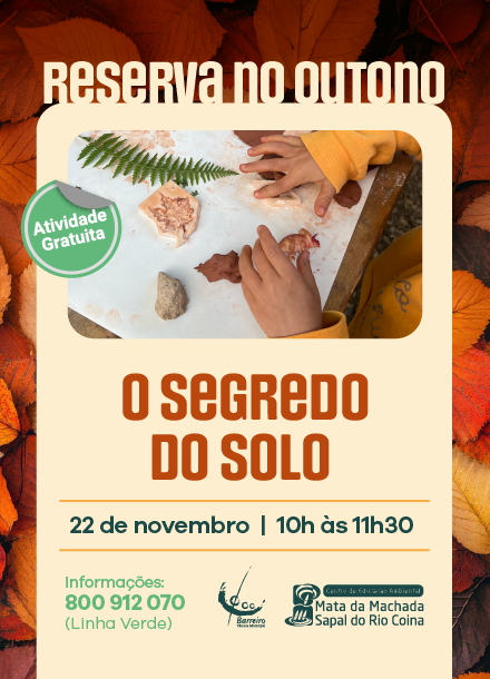 Imagem de O Segredo do Solo: Vida Debaixo dos Nossos Pés, 22 novembro, Centro de Educação Ambiental