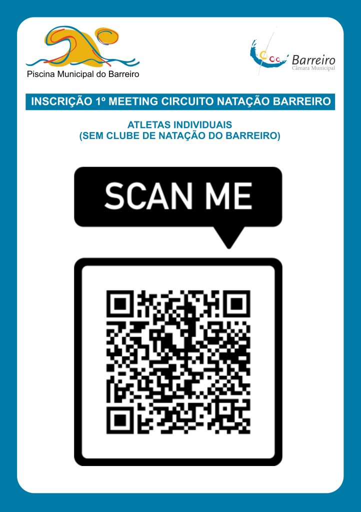 QR Code Inscrição 1º Meeting Circuito Natação Barreiro – Atletas Individuais (Sem Clube Natação)