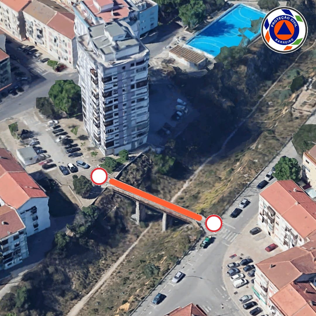 Interdição da Ponte do Heraldo por motivos de segurança
