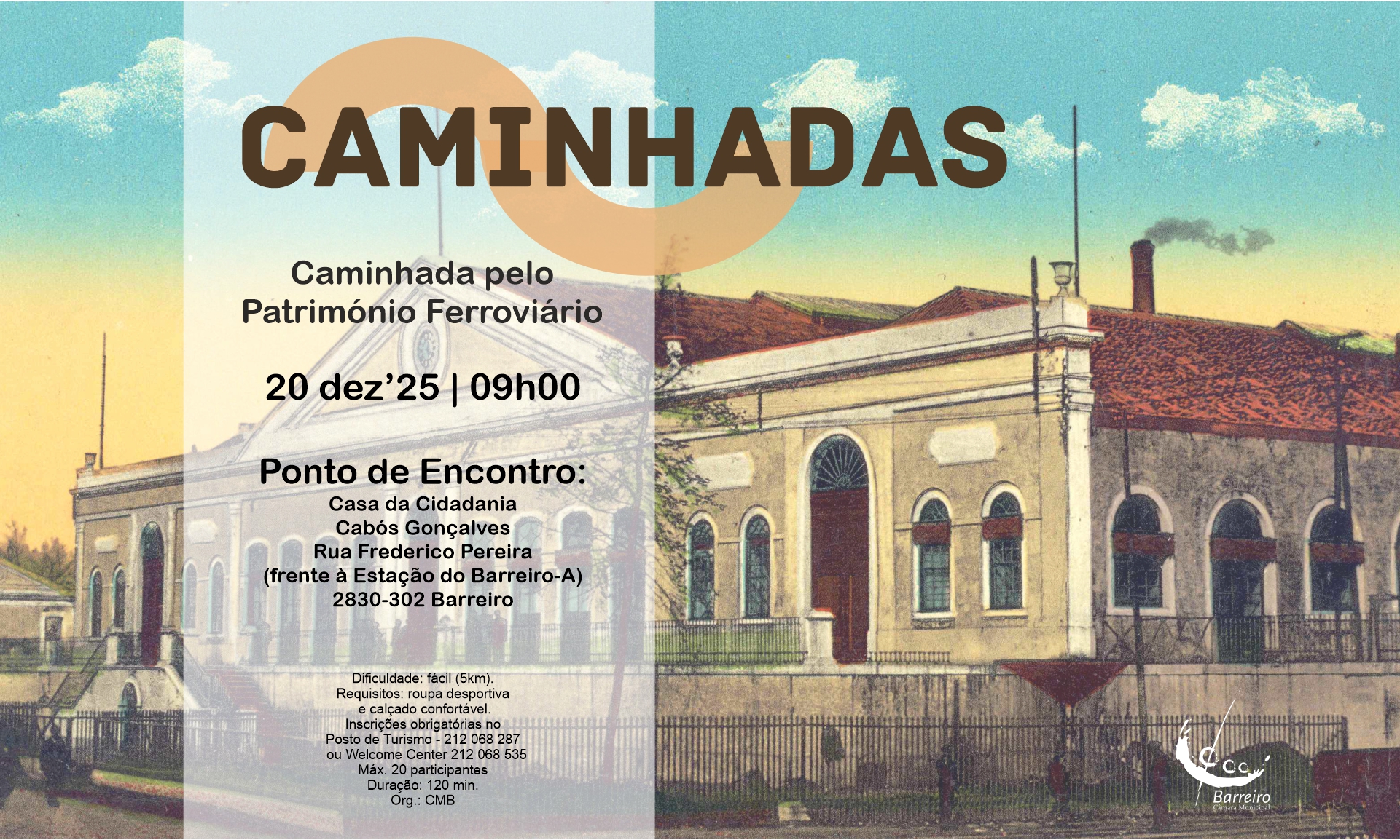 caminhada pelo património ferroviário