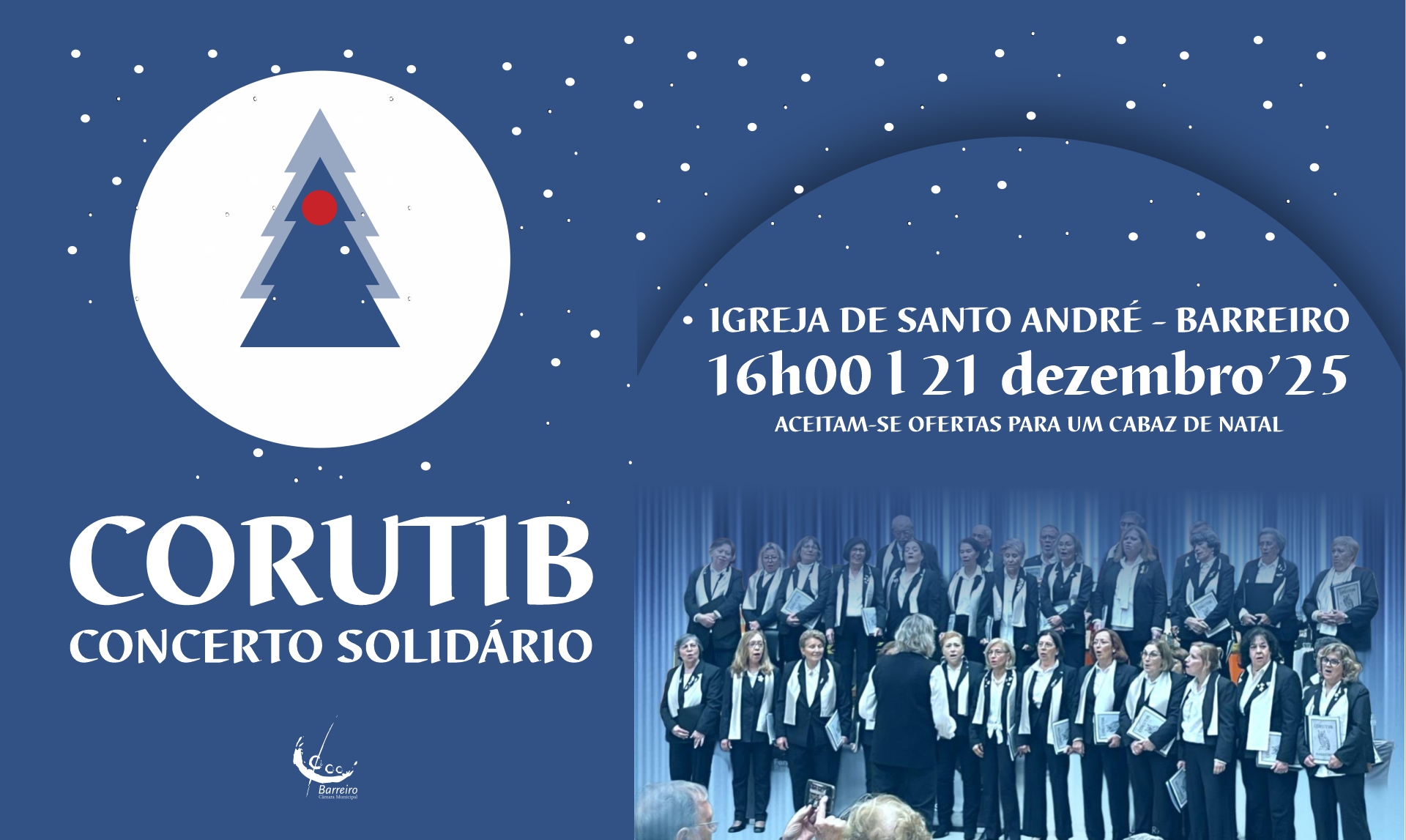 Concerto Solidário com CorUTIB | 21 dezembro | 16h00 | Igreja de Santo André