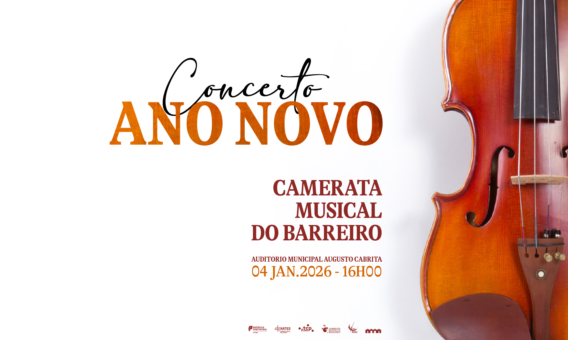 Cartaz do concerto de ano novo da Camerata do Barreiro