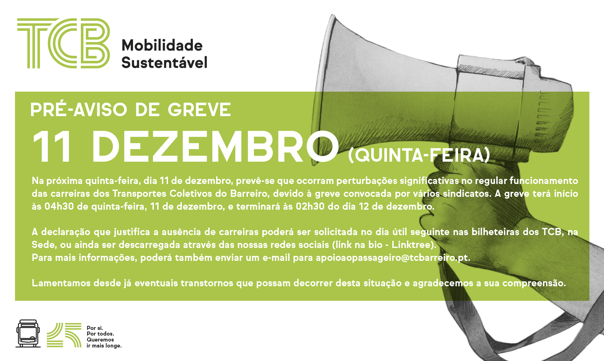 pré aviso de greve a 11 dezembro