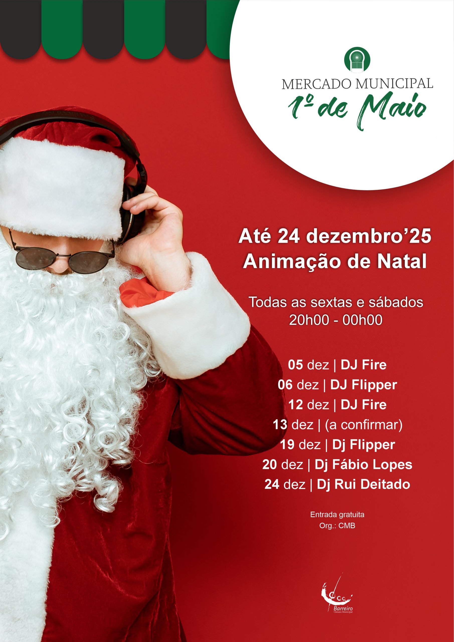 Cartaz da Animação de Natal do Mercado 1º de Maio