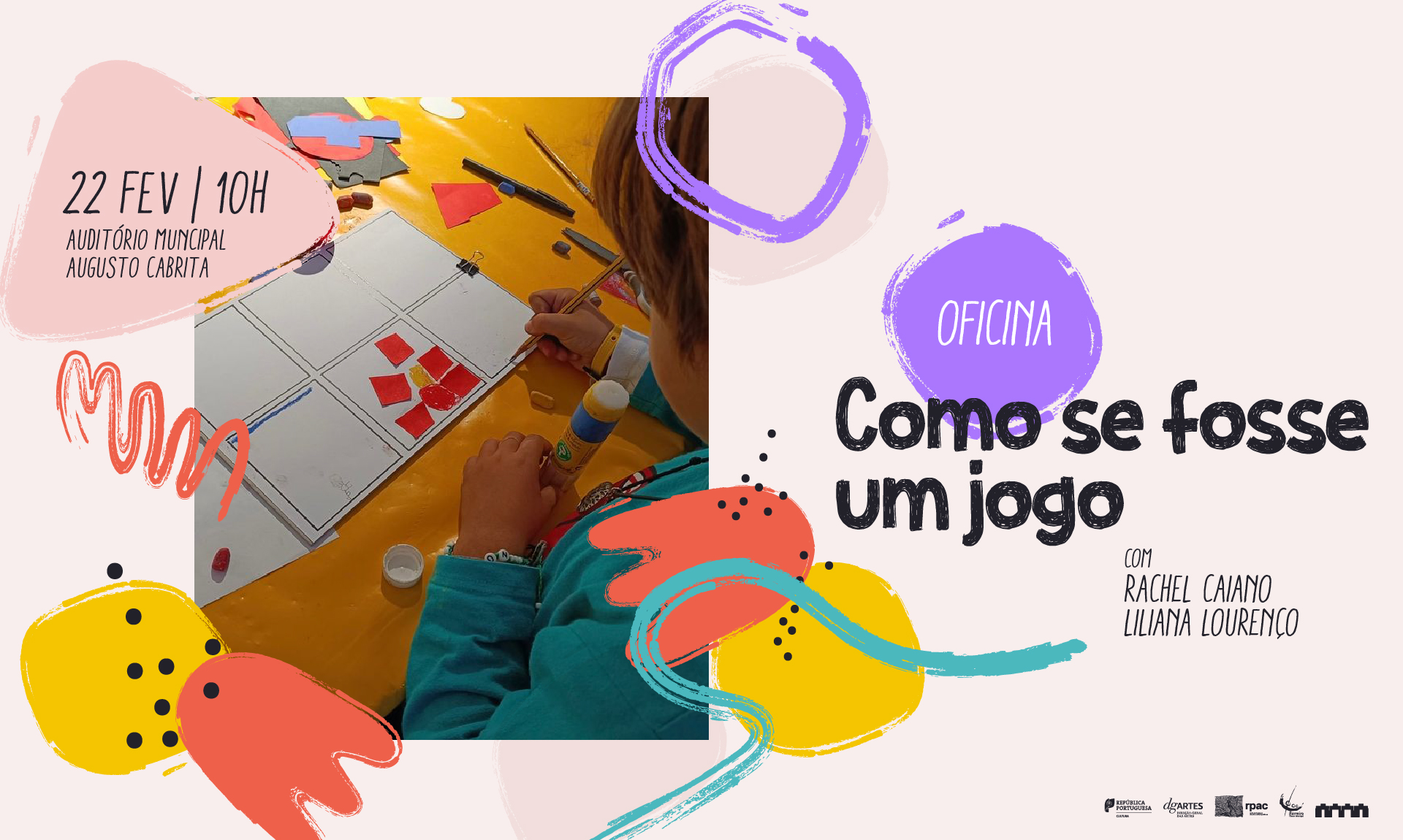 Oficina Como se fosse um jogo, a 22/2/26, das 10h às 12h, no AMAC do Barreiro