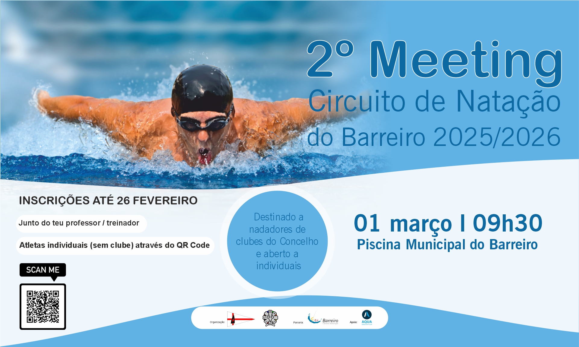 Imagem do 2º Meeting do Circuito de Natação do Barreiro 2025/26 | 1 março 2026 | Piscina do B...