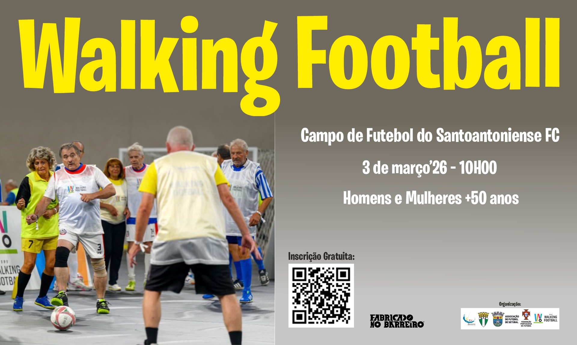 Imagem de Walking Football, 3 de março 2026, 10h00, Campo de Futebol do Santoantoniense FC