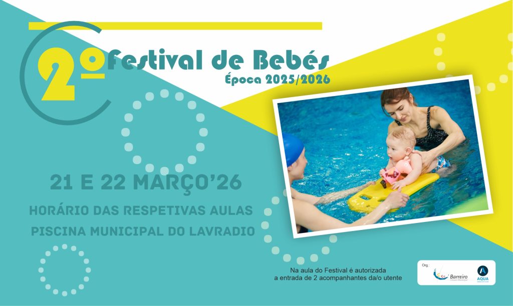 Imagem do 2º Festival de Bebés, 21 e 22 março, Circuito de Natação do Barreiro 2025/2026