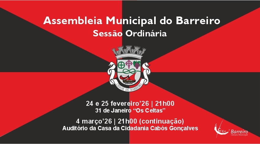 Imagem da Assembleia Municipal do Barreiro | Sessão Ordinária a 24 e 25 de fevereiro 2026