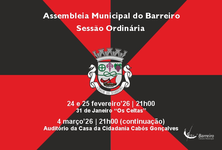 Imagem da Assembleia Municipal do Barreiro | Sessão Ordinária a 24 e 25 de fevereiro 2026