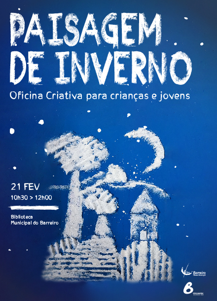 Paisagem de Inverno - Oficina de artes para crianças e jovens a 21/2/26, às 10h30, na Biblioteca