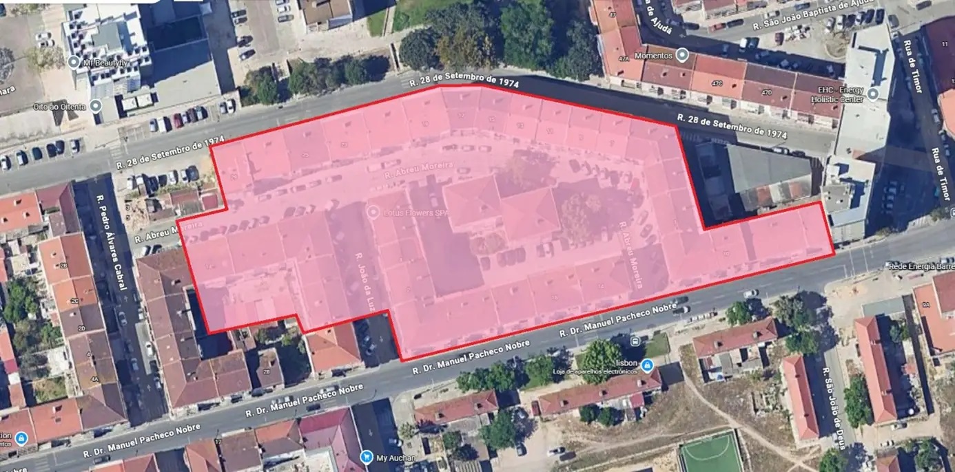 Área afetada na Interrupção no abastecimento de água a 11 março 2026 | Santinha, Alto Seixalinho