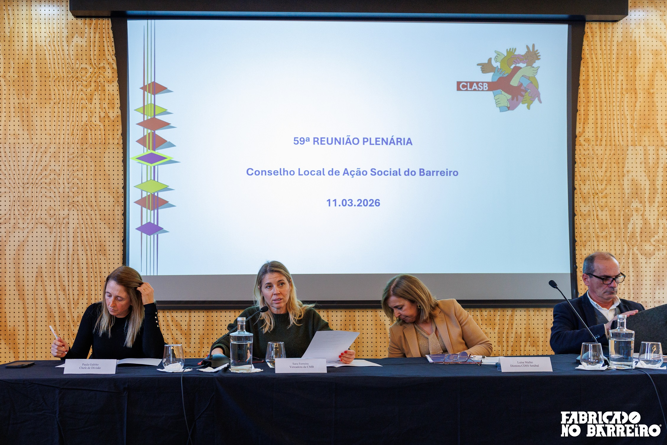 Fotografia 1 da Reunião Plenária do Conselho Local de Ação Social do Barreiro, a 11 de março d