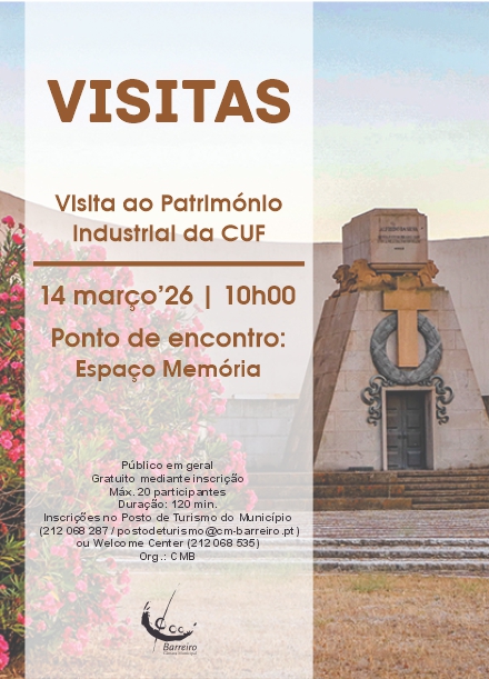 Imagem da Visita ao Património Industrial da CUF, 14 março 2026 | Ponto de encontro: Espaço Memória