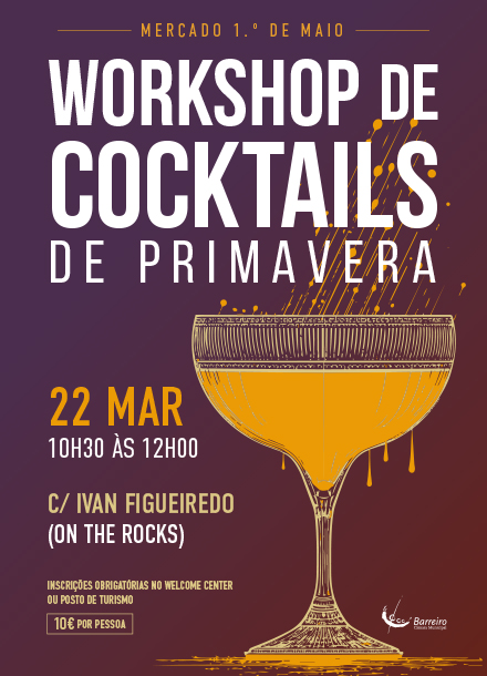 Imagem do Workshop de Cocktails de Primavera no Mercado 1º de Maio, 22 de março, 10h30 às 12h00