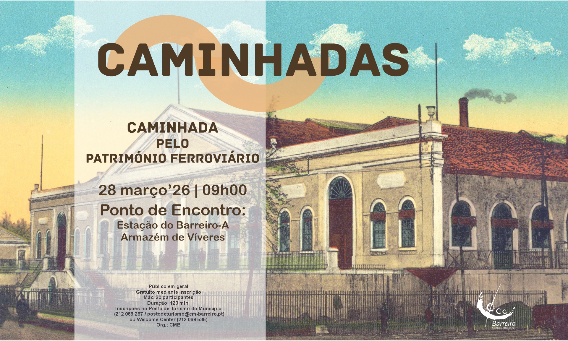 Imagem da Caminhada pelo Património Ferroviário, 28 março, Ponto de encontro: Estação Barrei...