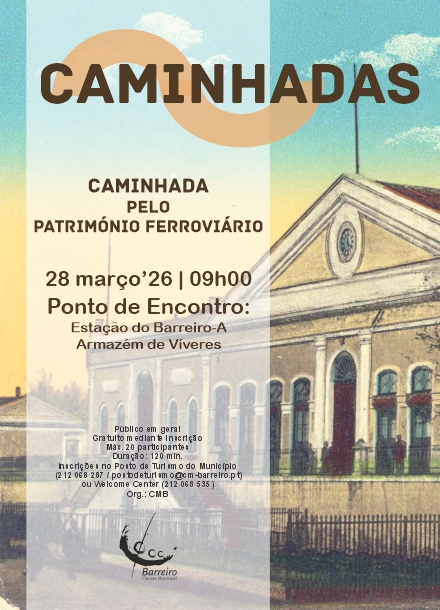 Imagem da Caminhada pelo Património Ferroviário, 28 março, Ponto de encontro: Estação Barreiro-A