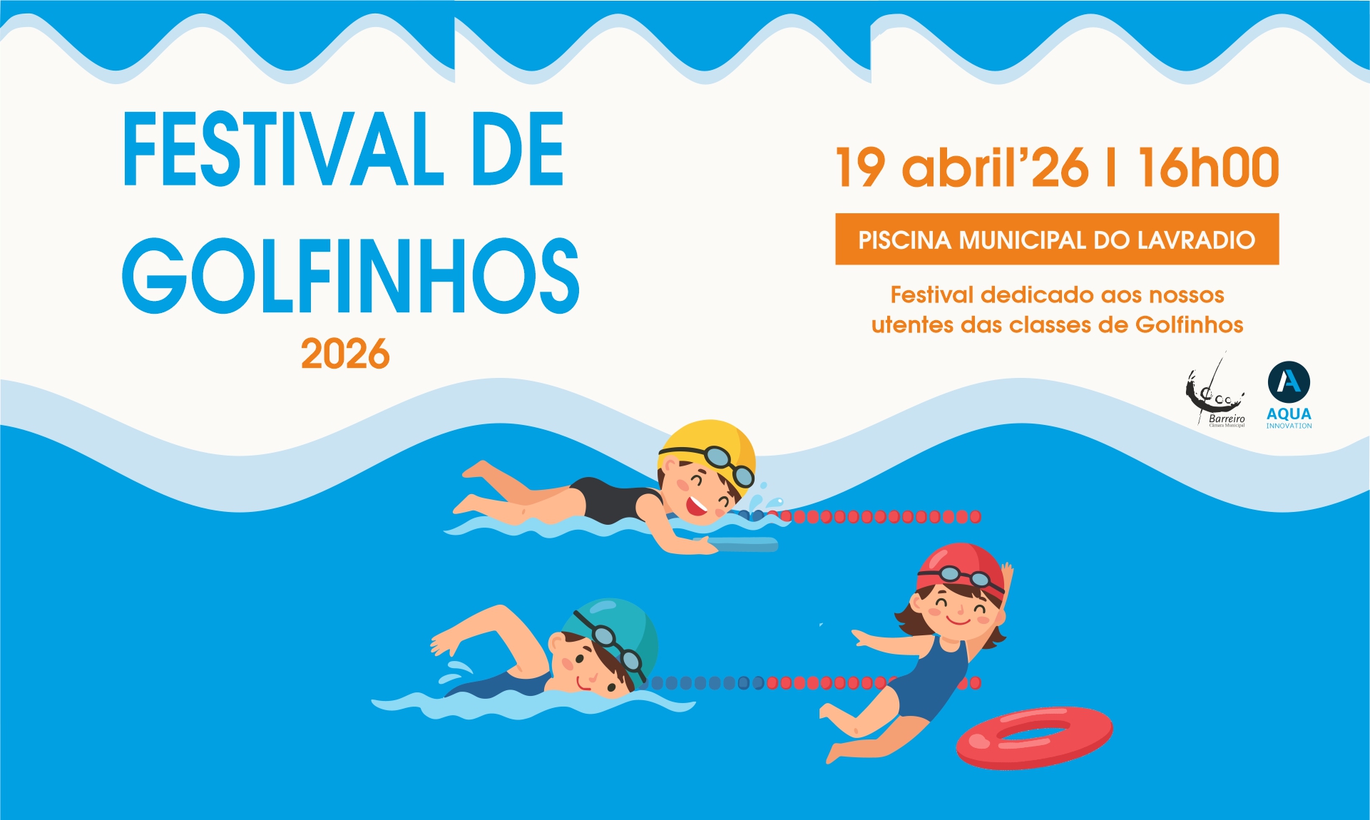 Imagem do Festival de Golfinhos 2026, 19 abril 2026 na Piscina Municipal do Lavradio