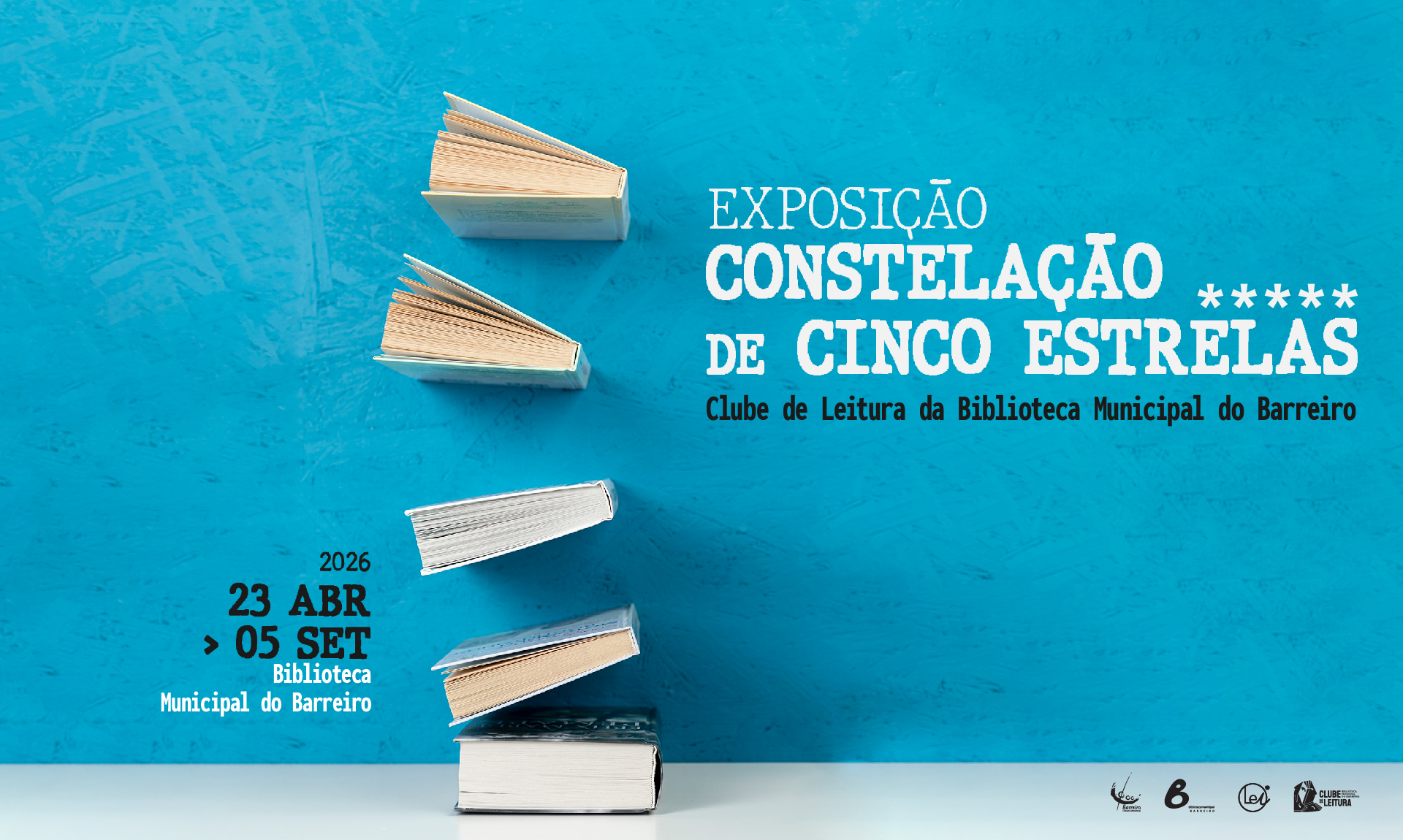 Imagem da Exposição do Clube de Leitura da Biblioteca Municipal do Barreiro, inaugura 23 abril 2026