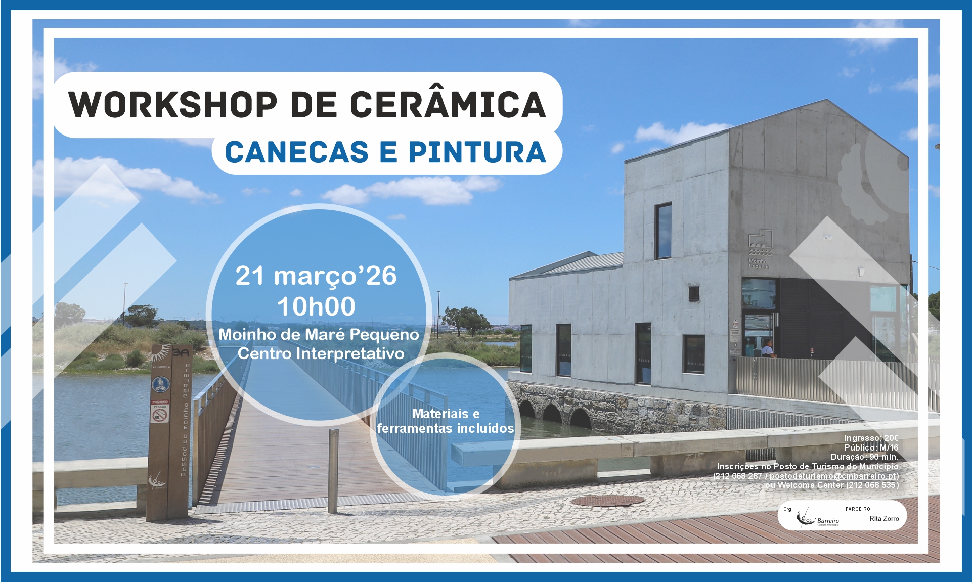 Imagem do Workshop Cerâmica – Canecas, 21 março, 10h, no Moinho de Maré Pequeno