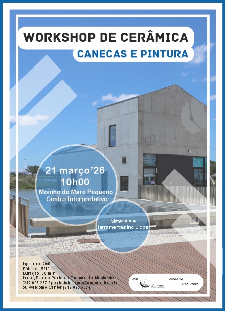 Imagem do Workshop Cerâmica – Canecas, 21 março, 10h, no Moinho de Maré Pequeno
