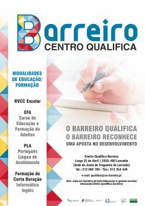 Cartaz de oferta formativa do Centro Qualifica Barreiro de 2026