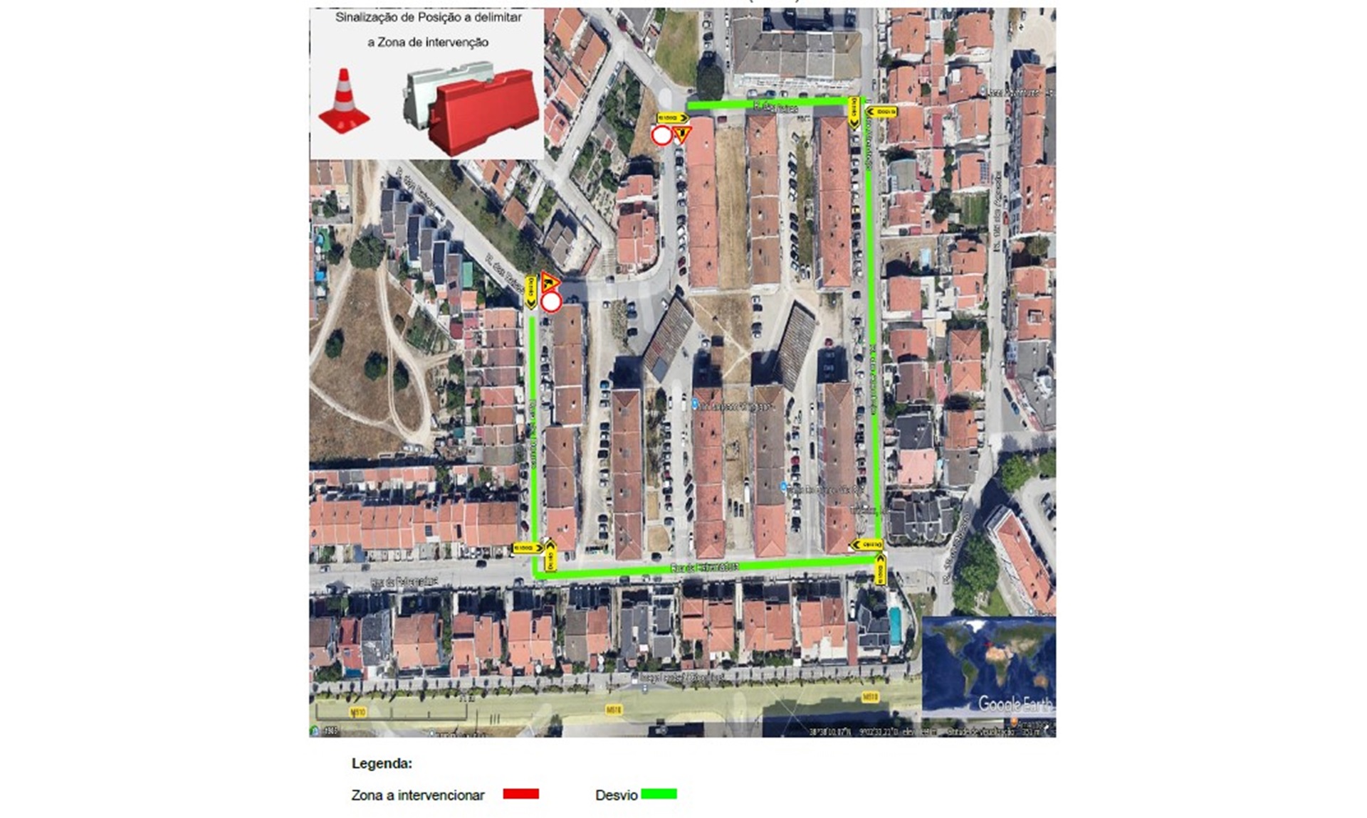 Imagem que ilustra o Corte de trânsito 21 de abril 2026 na Rua das Beiras